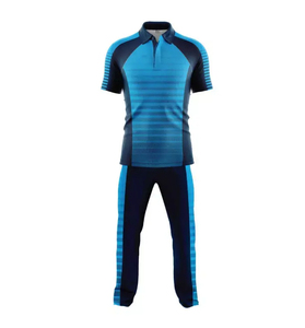 Ensemble d'uniformes de cricket à manches courtes 100 % polyester personnalisés par sublimation OEM ODM pour équipes avec impression de nom et de numéro personnalisés - Product Image 4