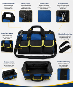 Heavy Duty Multi-Pocket Tool Bag for Electricians, Technicians & Mechanics - Product Image 4
