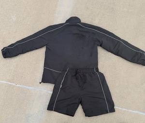 Men's Two Piece Tracksuit Set Full Sleeve <b>Zip</b> <b>Up</b> <b>Jacket</b> With Shorts Color Blocking Design Quick Dry Polyester Sporty Style - Product Image 4
