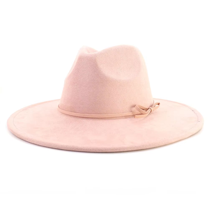 Sombrero Fedora de Gamuza al por Mayor, Ala Ancha, para Mujer, Moda, Formal, Fiesta, Exterior, Casual, Estilo Vintage, Jazz, Panamá - Product Image 4
