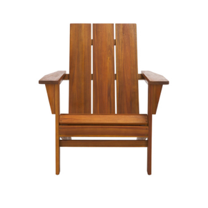 Fauteuil de jardin moderne en teck massif, chaise longue de patio en bois durable pour la détente - Product Image 1