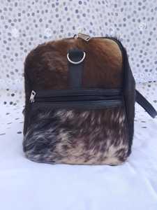 Sac de voyage en cuir de vachette véritable avec fermeture éclair, léger, fait main, portable, vintage, pour week-end, grand format - Product Image 6