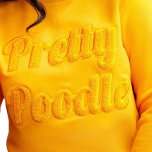 Sweat-shirt en chenille doré Sigma Gamma Rho Pretty Poodle pour femme, mélange de coton, manches longues, coupe décontractée et élégante - Product Image 5