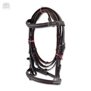 Brida de Carreras de Caballos Low Moq con riendas genuino de cuero negro marrón para accesorios de caballo al por mayor - Product Image 1