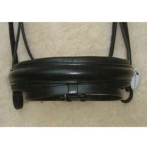 Bride de dressage Adams-Tack avec nezlier rembourré extra large, cuir de qualité supérieure, confortable, taille personnalisable, logo, anti-frottement - Product Image 2