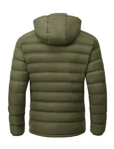 Chaqueta Acolchada para Hombre, Diseño Color Block, Impermeable, Transpirable, Cortavientos, Cierre de Cremallera, Relleno de Poliéster, Estilo Casual de Invierno, Corte Regular - Product Image 2