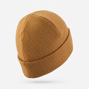 Gorro de Punto Unisex de Color Sólido, Gorro de Invierno 100% Acrílico, Estilo Casual con Puño Acanalado para Adultos, Circunferencia de Cabeza de 56-58 cm - Product Image 3