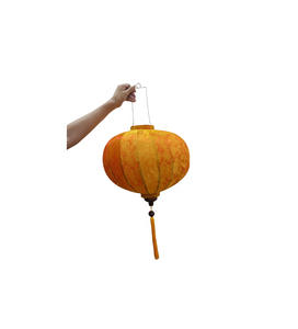 Traditional Vietnam silk <b>lantern</b> with bamboo frame for <b>indoor</b> home decoration and outdoor garden party events <b>lighting</b> supplies - Product Image 6