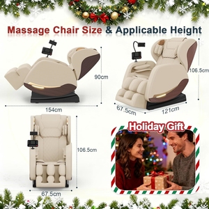 Sillón de Masaje de Cuerpo Completo con Gravedad Cero, Control por Voz, Bluetooth, Yoga, Estiramiento, Rodillos para Pies, Bolsas de Aire y Calefacción - Product Image 2