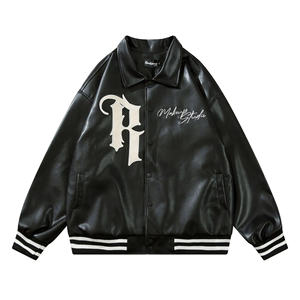 Chaqueta de cuero genuino de vaca clásica personalizada de alta calidad y gran venta al por mayor para hombre - Product Image 1
