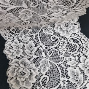 Ribete de Encaje Elástico con Diseño Floral Festoneado de 16.5 cm de Ancho, Ligero, para Lencería, Vestidos, Decoración Nupcial - Product Image 2