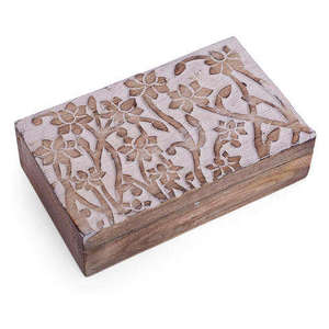 Hand Carved Wooden Jewelry <b>Box</b> for Jewelry Wooden <b>Gift</b> <b>Box</b> For Home Table Top Thanks Giving Use - Product Image 4