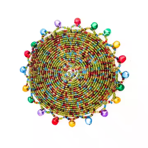 Sous-verres perlés design artistique avec base antidérapante, accessoire de table de luxe pour la décoration de cuisine, tapis et coussinets - Product Image 6