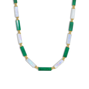 <b>NECKLACE</b> 3 PENCIL STONE FACE BEADS <b>necklace</b> gemstone beads <b>necklace</b> natural stone <b>necklace</b> - Product Image 3
