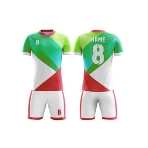 ชุดฟุตบอลแบบกำหนดเอง เสื้อเจอร์ซีย์คอวี แขนสั้น ชุดยูนิฟอร์มผู้ชาย ไซส์ใหญ่ สำหรับฤดูร้อนและทุกฤดูกาล - Product Image 1