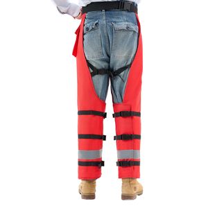 Grembiule Riflettente di Sicurezza per Motosega Uomo/Donna, 8 Strati, Cintura Regolabile, Tasca Porta Attrezzi, Classe D - Product Image 4