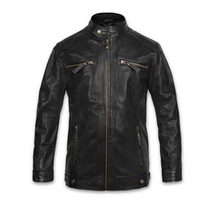 OEM Custom Design Men's Black Bomber <b>Jacket</b> New Style Premium Men Leather <b>Jacket</b> <b>Smart</b> Casual Winter High Quality <b>Jackets</b> - Product Image 1