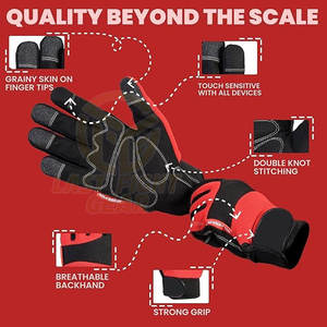 Guantes Mecánicos Resistentes con Agarre Fuerte y Costuras Reforzadas para Uso en Taller - Product Image 2