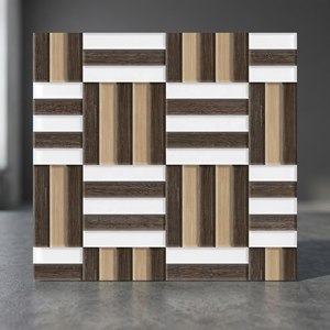 Carreaux de sol et de mur en céramique peints à la main, série Punch, motif floral, 300x300mm, style classique, 60x60, porcelaine de luxe pour salon - Product Image 2