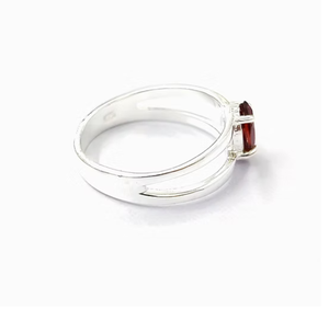 Marquise Cut <b>Garnet</b> Birthstone Gemstone <b>Ring</b> 925 Sterling <b>Silver</b> Handcrafted jewelry gift for her - Product Image 2