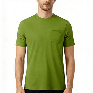 O Neck High Quality Comfortable Custom Logo with <b>Pocket</b> <b>T</b> <b>Shirt</b> for <b>Men</b> - Product Image 2