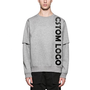Nouveau sweat à col rond personnalisé 100% coton surdimensionné col rond sweat en éponge française blanc Streetwear luxe col rond à capuche - Product Image 2
