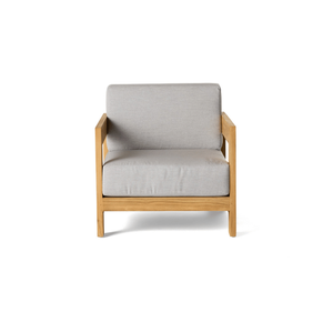 Canapé simple d'extérieur en teck massif, chaise longue de jardin moderne et minimaliste avec coussin épais imperméable, terrasse, balcon - Product Image 2