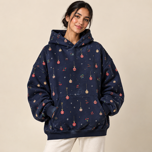 <b>Christmas</b> Custom Print Pullover <b>Hoodie</b> Customizable Women Wholesale Casual Winter Cold Weather Comfortable Warm Supplier - Product Image 6
