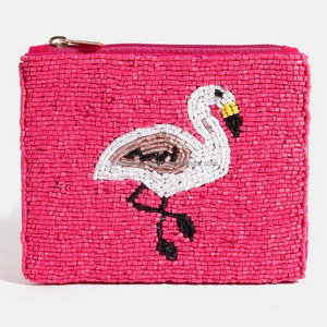 Handmade Beaded Coin <b>Purse</b> White Flower Design Magnetic Closure Foldable Clutch <b>Cute</b> Durable Anti-Theft Casual Handbags Women - Product Image 2