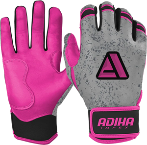 Premium Leather Batting Gloves Grey Leather Padded Hook and Loop Closure Unisex Adult Training Left XXL XL Adiha Impex - Product Image 4
