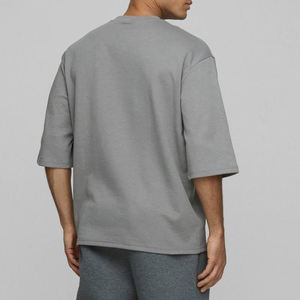 Camiseta de Manga Corta Tejida, 100% Algodón, Estilo Vintage, Transpirable, Unisex, Talla Grande, con Logotipo Personalizado - Product Image 2