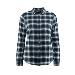 Chemise en coton à manches longues à carreaux bleus pour femmes, style automne, haut en flanelle - Product Image 5