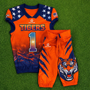 Uniforme de Fútbol Americano Unisex de Manga Corta, 300g, Diseño Sólido Transpirable, de Alta Calidad, Nuevo Estilo, Gran Venta, 100% - Product Image 1