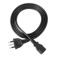 Câble d'alimentation CA SYONG 1,5 m/5 pi, prise brésilienne 3 broches vers IEC C13, 10 A 250 V 0,75 mm, adaptateur pour ordinateur portable, PC, imprimante, moniteur, cuivre nu