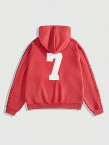 Sudaderas con Capucha Retro para Hombre con Rayas en las Mangas, Estampado de Número Personalizado, Marca Personalizada, Corte Recortado, 100% Algodón, Proveedor Mayorista - Product Image 4