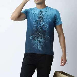 OEM ODM <b>100</b>% <b>Polyester</b> Full Sublimation Printed Unisex Regular Fit Breathable Slim Fit Workout Men Quick Dry Men T <b>Shirt</b> - Product Image 3