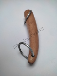 BINSADIQ CRAFTS Asas de Madera de Acacia Ecológicas para Bolsos de Mujer Modernos, Anillos de Metal Plateado en Forma de D, Accesorios DIY - Product Image 4