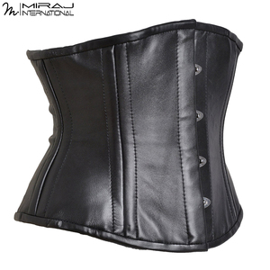 Corsé de Cuero Negro Ajustable con Hebilla, Hecho a Medida, Novedad, para Adelgazar, Venta al por Mayor - Product Image 3
