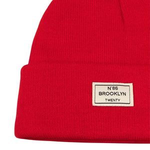 Bonnet côtelé unisexe personnalisé avec logo sublimé, en tricot extensible jacquard acrylique/coton, motif pois, chaud et confortable - Product Image 3