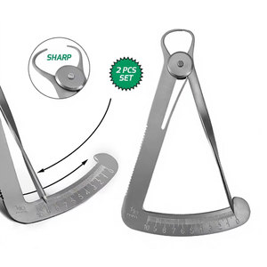 Jeu de calibres de mesure de couronnes de 4 pouces, outil de mesure de précision pour bijoux et dentisterie, en acier inoxydable, durable et précis - Product Image 1