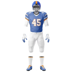 Uniformes Personalizados de Fútbol Americano para Equipos, Tallas Grandes para Adultos, Manga Corta, 100% Poliéster, Impresión Sublimada, Corte Atlético, Proveedor al por Mayor - Product Image 1