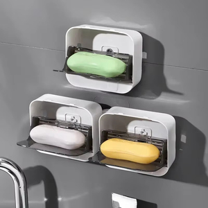 Soap Cage Bathroom Silicone Soap Dish Drain Bath Drain Soap <b>Rack</b> Kitchen Countertop Sponge <b>Rack</b> <b>Drying</b> Tray Custom Logo - Product Image 3