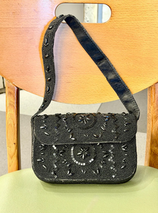 Sac à main perlé pour femme, style bohème, motif géométrique, fermeture à rabat, bandoulière unique, durable, pour usage quotidien - Product Image 3