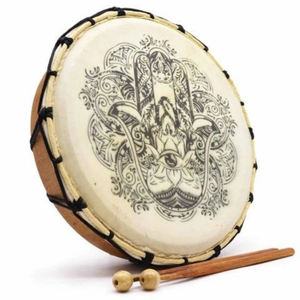 18 Inch Sheepskin <b>Drum</b> Head Foldable Steel Tongue Handmade Tambourine Bodhran <b>Drum</b> Tune Able - Product Image 5