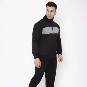 Ensemble décontracté pour homme : sweat à capuche zippé à manches longues, coupe ajustée, couleur unie, imprimé délavé, pour sports d'hiver - Product Image 5