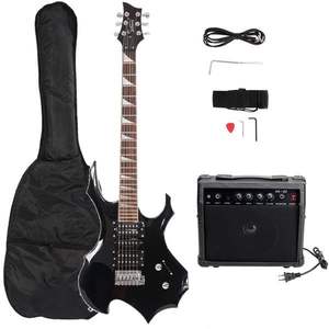 Guitarra Eléctrica Glarry de 20W con Forma de Llama, Pastilla HSH, Bolsa de Audio para Principiantes, Correa, Púas, Cable, Llave Inglesa (No se Vende) - Product Image 1