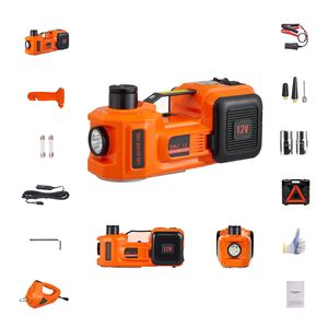 Martinetto Elettrico Portatile per Auto con Chiave a Impatto da 5 Tonnellate/11023 LBS, Pompa Gonfiabile Integrata, Sollevatore Idraulico 12V - Product Image 1