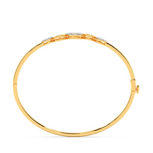 Multi Circle Motif Diamond Hinged <b>Bangle</b> <b>Bracelet</b> - Product Image 3
