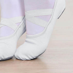 Fabricant OEM, prix bas, qualité supérieure, ballerines en toile blanches confortables, semelle souple, chaussures de danse, best-seller - Product Image 5