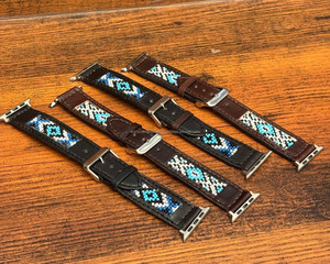 Bracelets de montre de rechange personnalisés OEM/ODM de luxe de haute qualité en cuir de vachette véritable lisse perlé respirant vente en gros personnalisée - Product Image 4